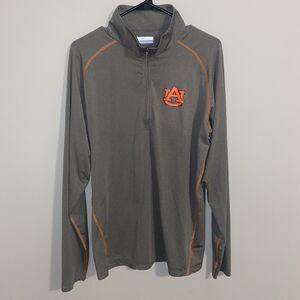 Columbia Auburn Tigers Quarter Zip Pullover - Gray Orange Men’s Medium NCAA